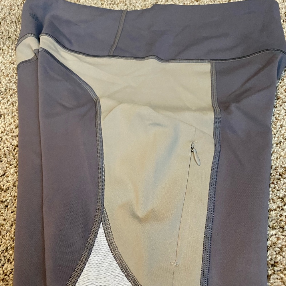 Athleta tri-color running tights.